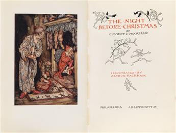 (RACKHAM, ARTHUR.) Moore, Clement C. The Night Before Christmas.